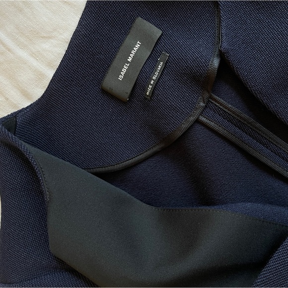 Isabel Marant Collection Navy Wool Collarless Jacket FR 36 / US 2-4 - Picture 8 of 11